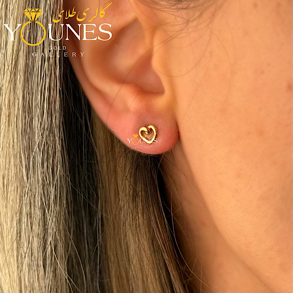 گوشواره طلا میخی قلبی