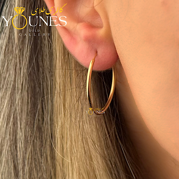 گوشواره طلا حلقه سایز بزرگ
