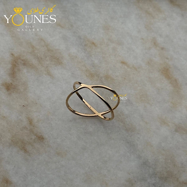 انگشتر طلا ضربدر مینیمال