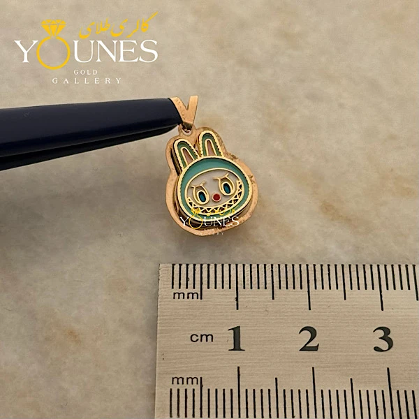 آویز سواروسکی لبوبو فیروزه ای طلا