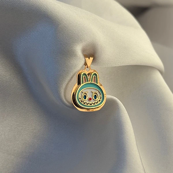 آویز سواروسکی لبوبو فیروزه ای طلا