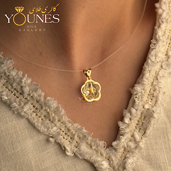 آویز سواروسکی گل طلا