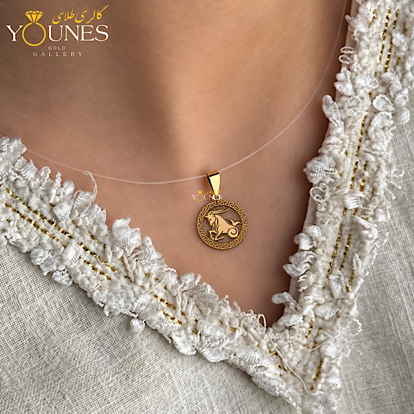 آویز طلا ماه تولد دی 1.5cm