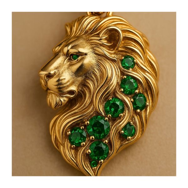 پلاک ماه تولد مرداد؛ شکوه شیرِ طلایی در دنیای زیورآلات