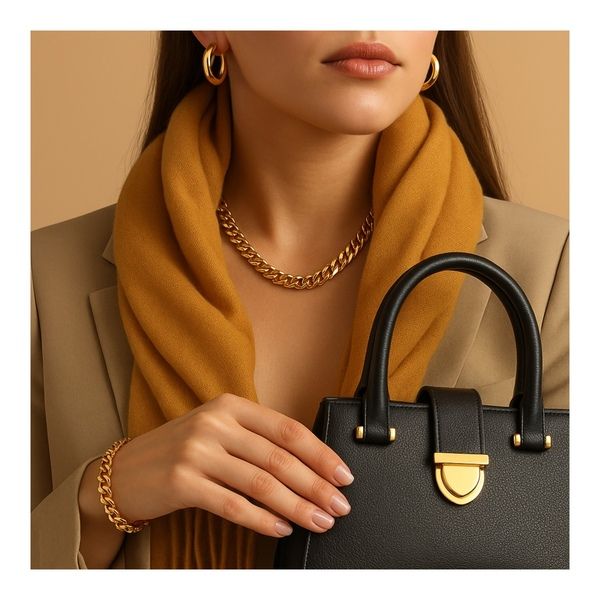 مقاله: چگونه یک ست طلا را با شال و کیف ست کنیم؟