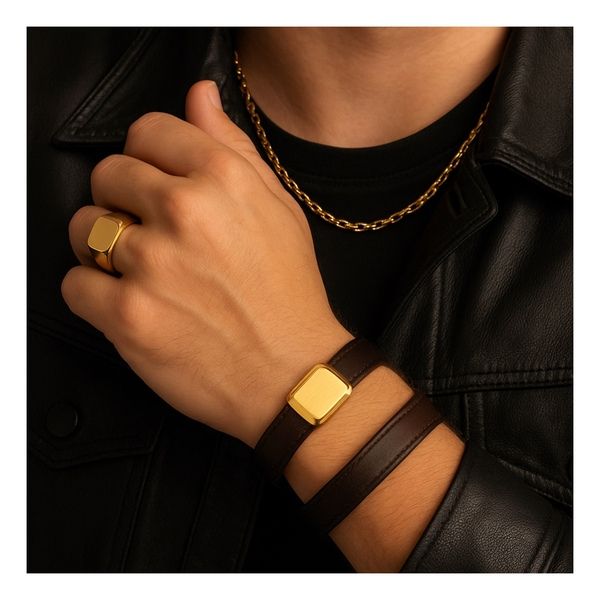 طلا و چرم؛ ترکیبی مردانه و شیک