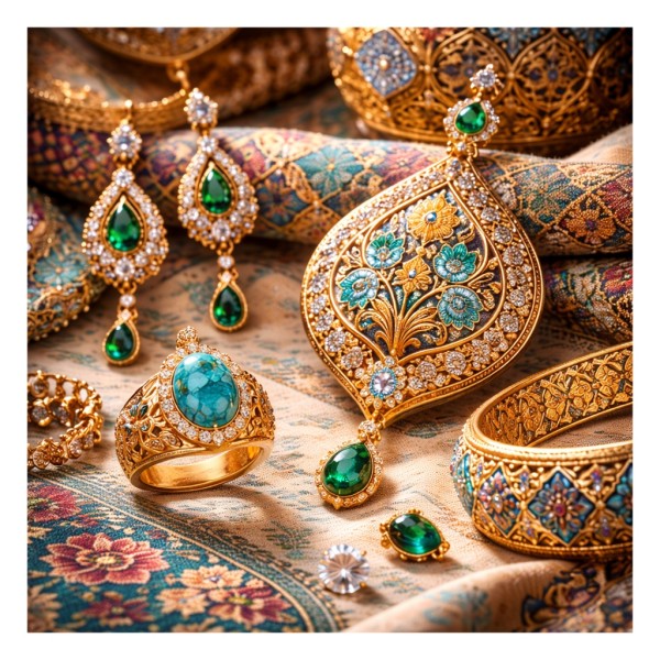 جواهرات الهام‌گرفته از هنر ایرانی؛ وقتی تاریخ، فرهنگ و طلا به هم می‌رسند