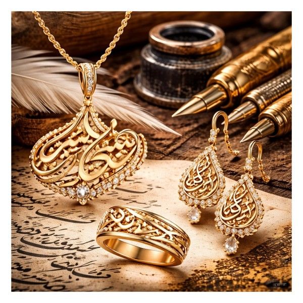 ترکیب طلا با خطوط خوش‌نویسی؛ وقتی کلمات، طلا می‌شوند