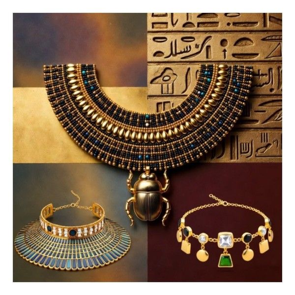 تاریخچه گردنبندهای یقه‌ای (Choker) از مصر باستان تا حالا و نقش طلا