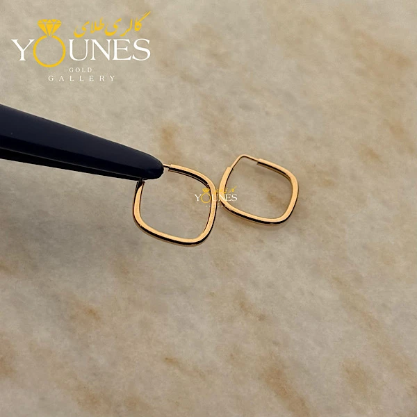 گوشواره طلا مربع