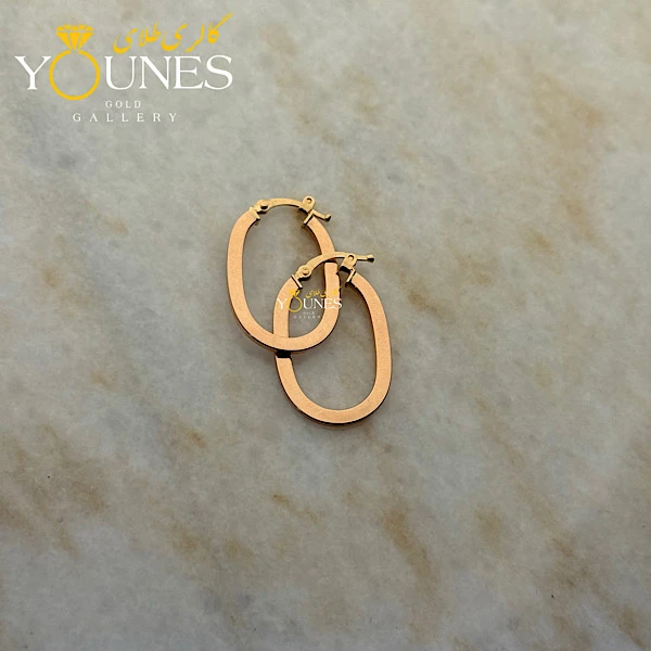 گوشواره طلا بیضی