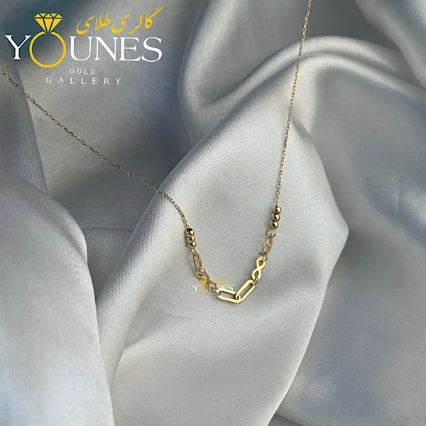 تصویر دوم گردنبند تمام طلا اینفینیتی زنجیری