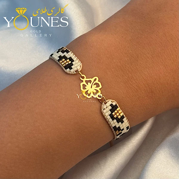 دستبند بند میوکی برگ طلا