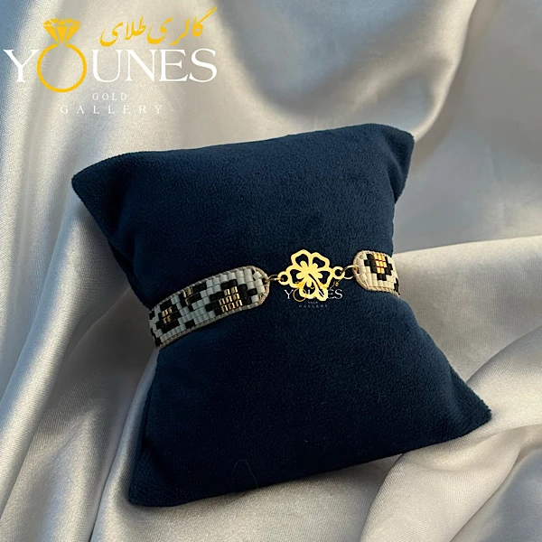 دستبند بند میوکی برگ طلا