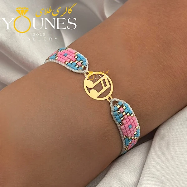 دستبند میوکی نوت موسیقی لیزری طلا