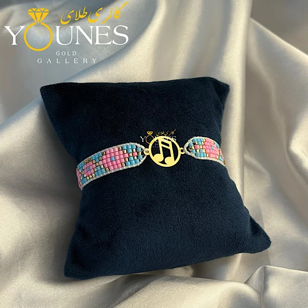 دستبند میوکی نوت موسیقی لیزری طلا