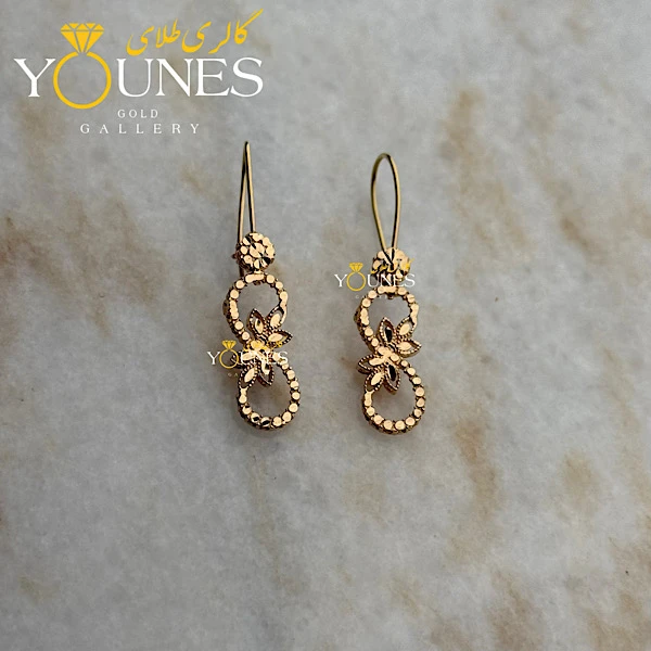 تصویر دوم گوشواره طلا بینهایت