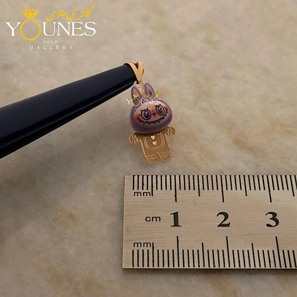 آویز سواروسکی لبوبو یاسی طلا