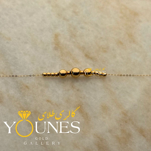 دستبند مهره ای طلا گوی هرمس