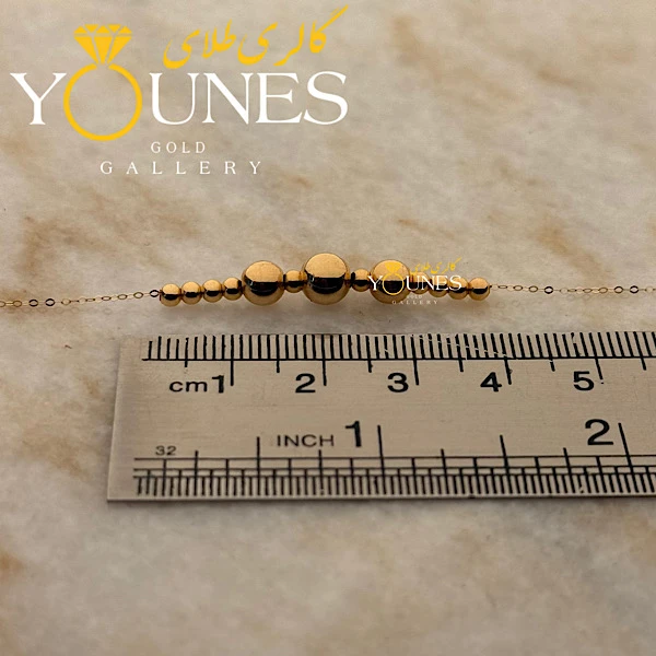 دستبند مهره ای طلا گوی هرمس