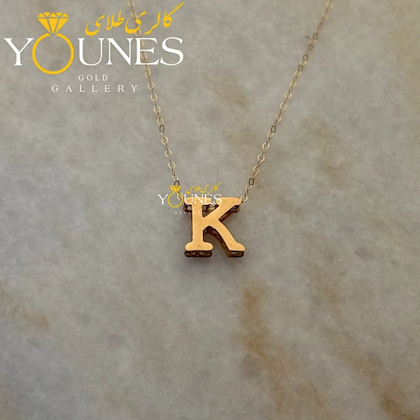 گردنبند حرف K طلا