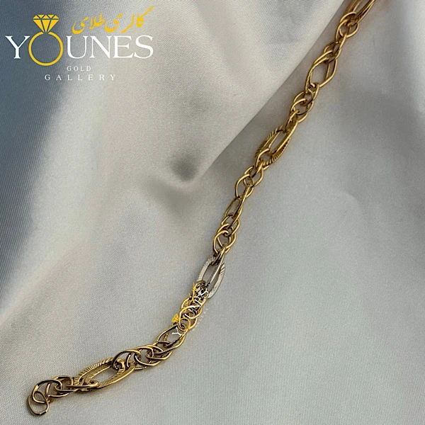 تصویر دوم دستبند شقایق طلا