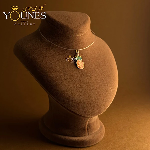 آویز طلا میناکاری آناناس