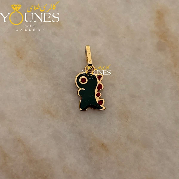 آویز طلا میناکاری دایناسور
