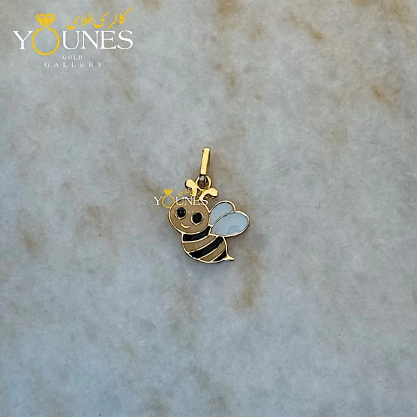 آویز طلا مینا کاری زنبور عسل