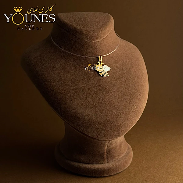 آویز طلا مینا کاری زنبور عسل