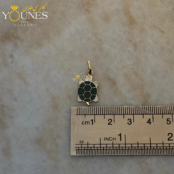 آویز طلا میناکاری لاکپشت