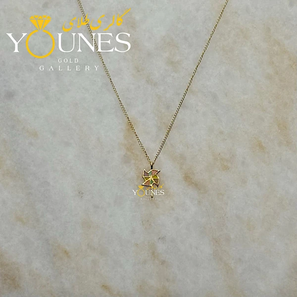 گردنبند طلا فرفره میناکاری