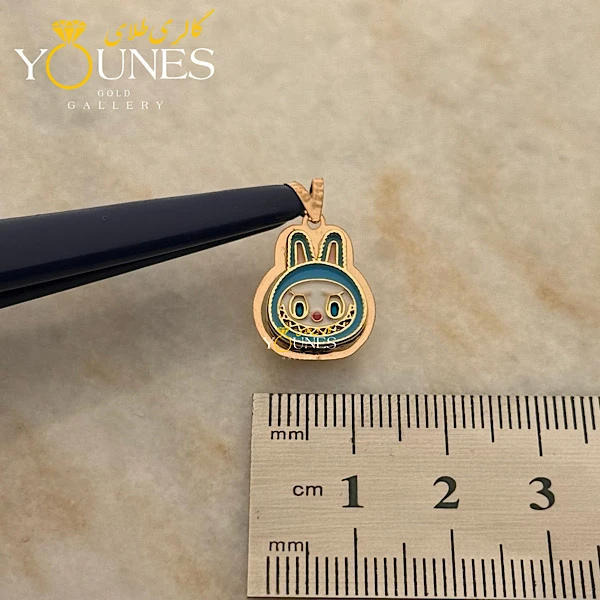 آویز سواروسکی لبوبو آبی طلا