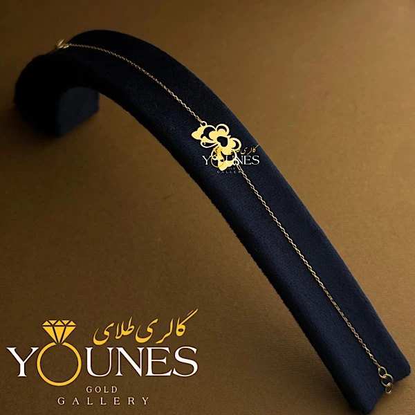 تصویر دوم دستبند طلا پروانه عشق