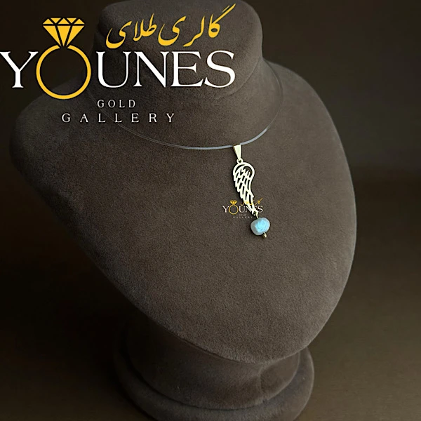 آویز طلا تک بال مرواریدی