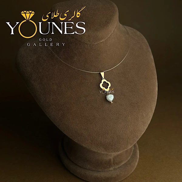 آویز طلا ونکلیف مرواریدی