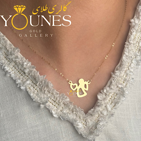 گردنبند طلا فرشته قلبی