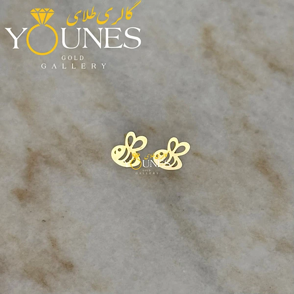 گوشواره طلا میخی زنبور