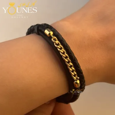 دستبند طلا چرم کارتیر CR-1